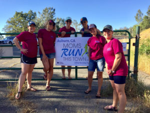 The Auburn chapter of Moms Run This Town handing out aid and energy at the Maidu Run Aid Station on May 21, 2017.